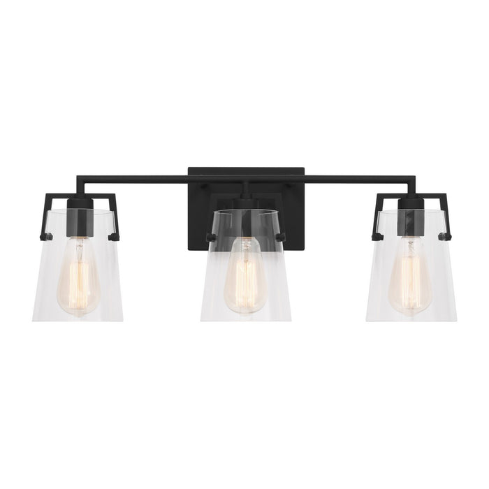 Visual Comfort Studio DJV1033MBK Three Light Bath, Midnight Black