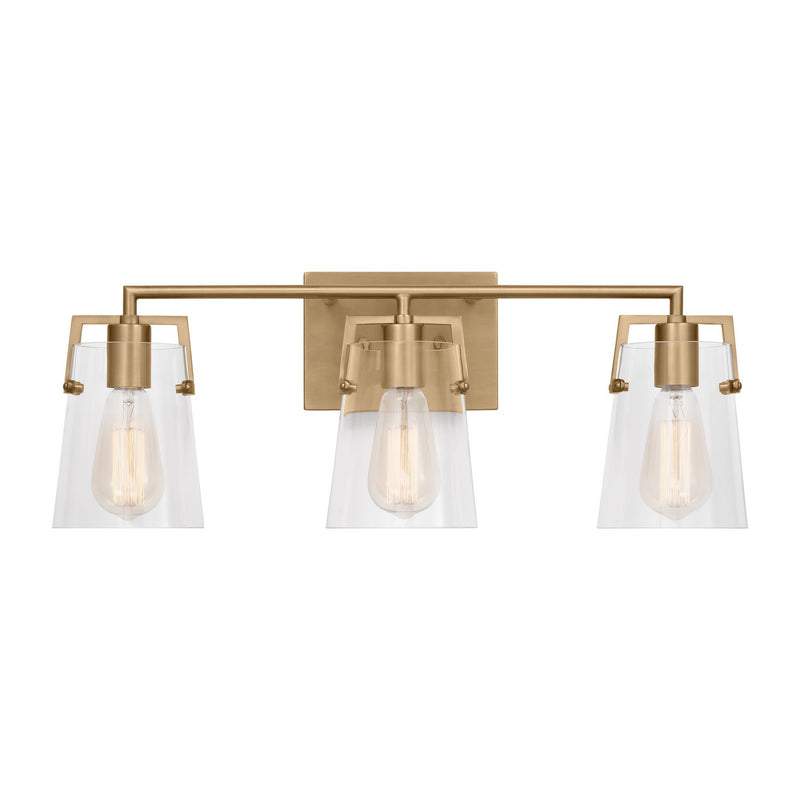 Visual Comfort Studio DJV1033SB Three Light Bath, Satin Brass