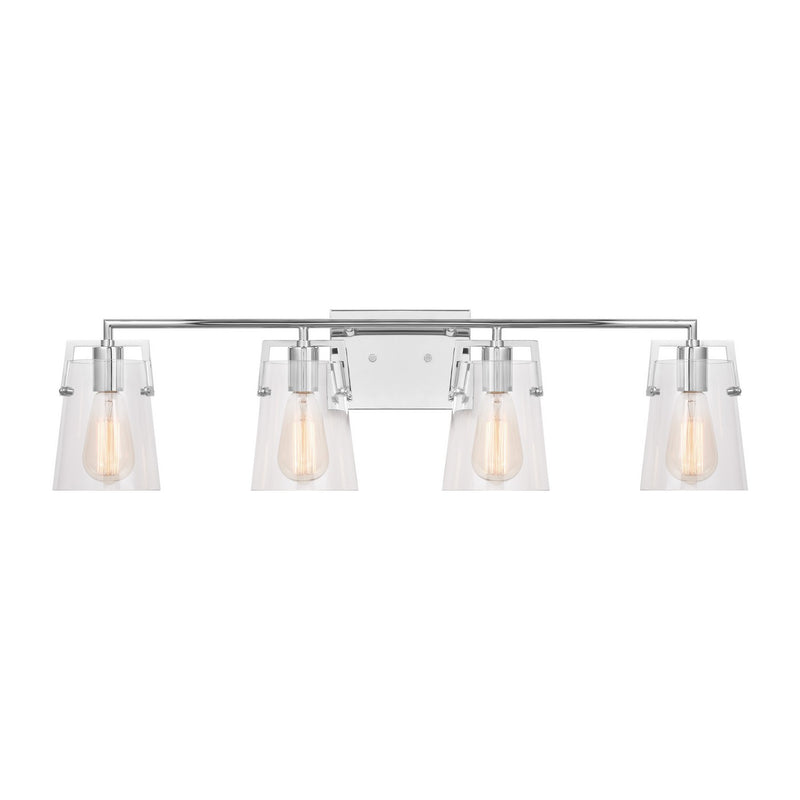 Visual Comfort Studio DJV1034CH Four Light Bath, Chrome