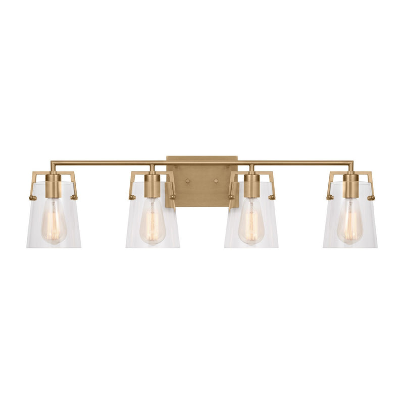 Visual Comfort Studio DJV1034SB Four Light Bath, Satin Brass