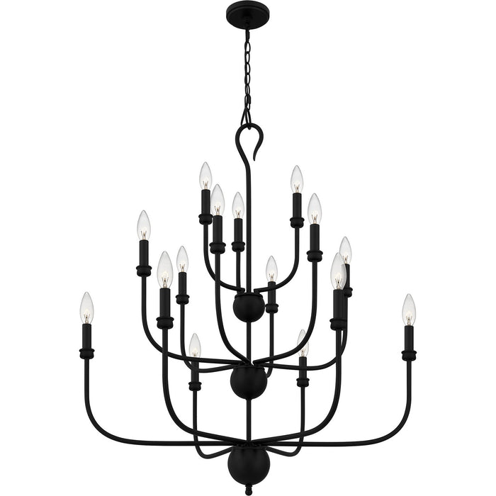 Quoizel BLA5032MBK 15 Light Chandelier, Matte Black