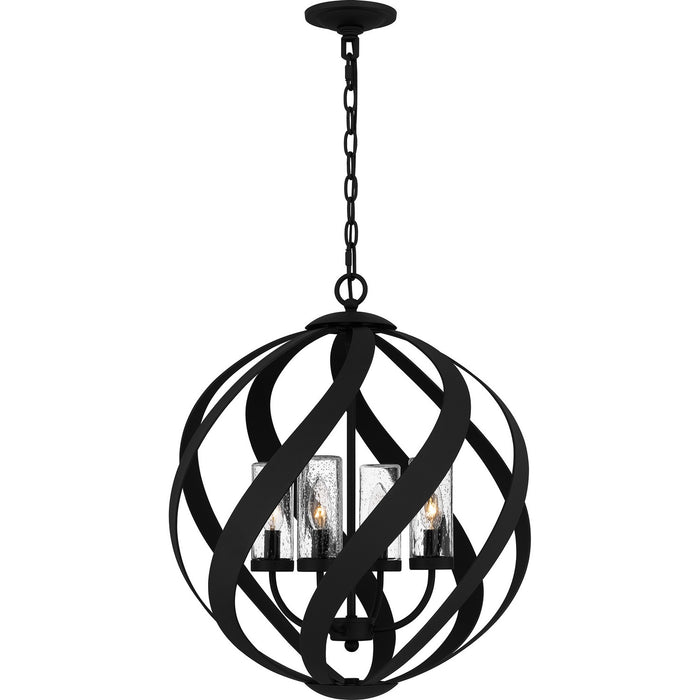 Quoizel BMS2820EK Four Light Pendant, Earth Black