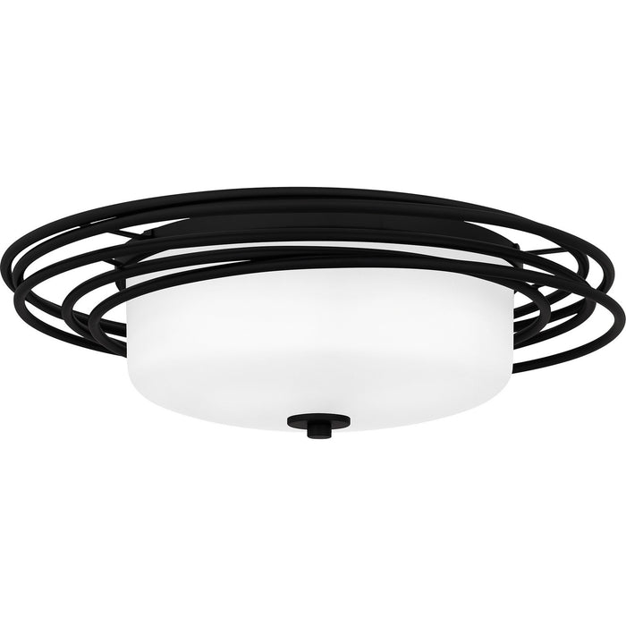 Quoizel CPE1620MBK Two Light Flush Mount, Matte Black