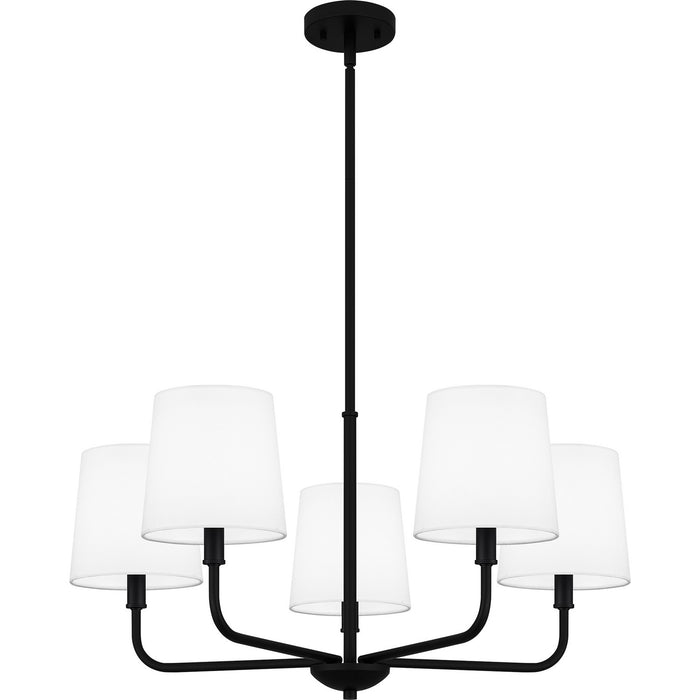 Quoizel GGR5028MBK Five Light Chandelier, Matte Black