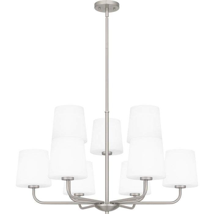 Quoizel GGR5032BN Nine Light Chandelier, Brushed Nickel