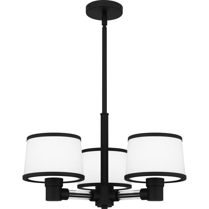 Quoizel KYL2822MBK Three Light Chandelier, Matte Black