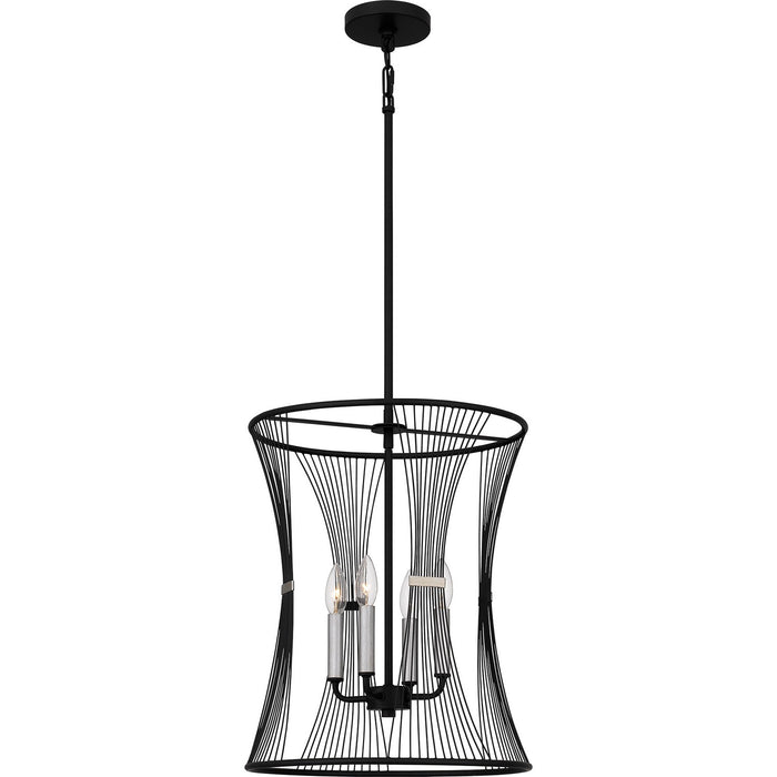 Quoizel LEI2816MBK Four Light Pendant, Matte Black