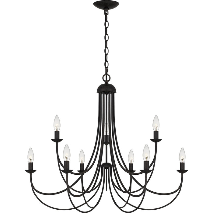 Quoizel MRN5030IB Nine Light Chandelier, Imperial Bronze