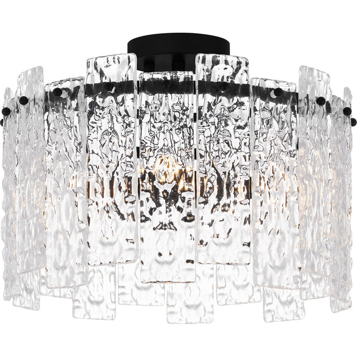 Quoizel PCCAS1716MBK Four Light Semi Flush Mount, Matte Black