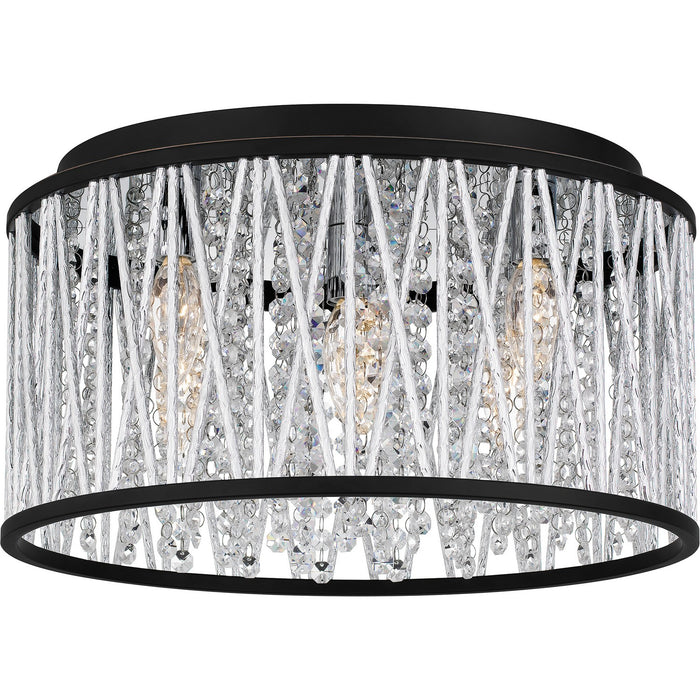 Quoizel PCCET1616MBK Five Light Flush Mount, Matte Black
