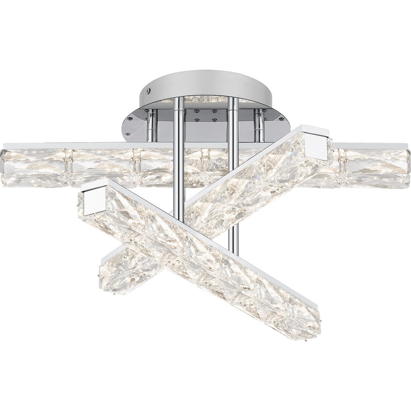 Quoizel PCCME1718C LED Semi Flush Mount, Polished Chrome