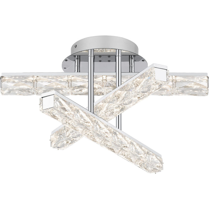 Quoizel PCCME1718C LED Semi Flush Mount, Polished Chrome