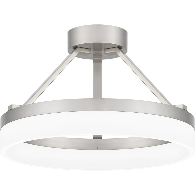 Quoizel PCOH1716BN LED Semi Flush Mount, Brushed Nickel