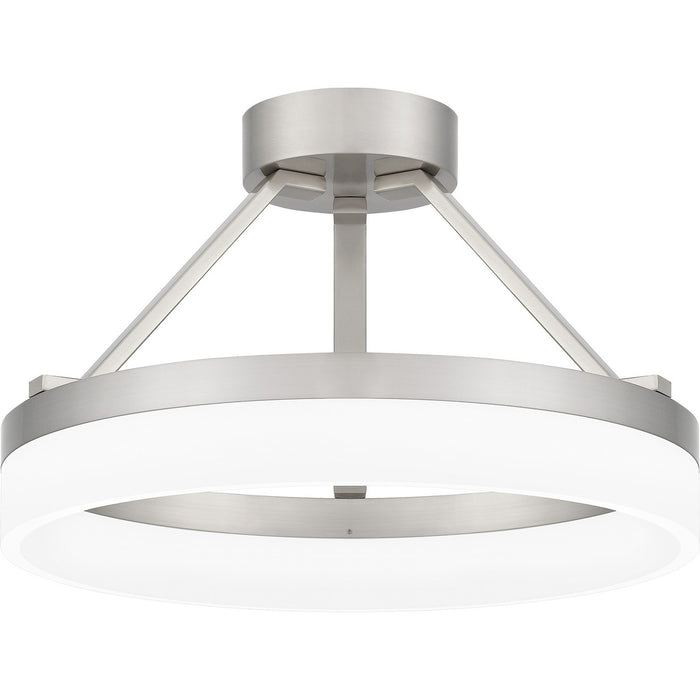 Quoizel PCOH1716BN LED Semi Flush Mount, Brushed Nickel
