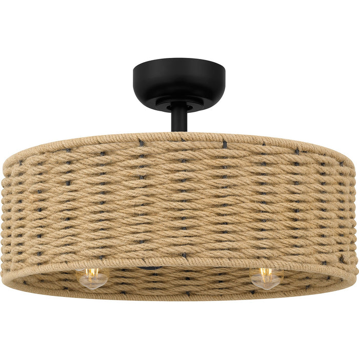 Quoizel QFA6201MBK Four Light Fandelier, Matte Black
