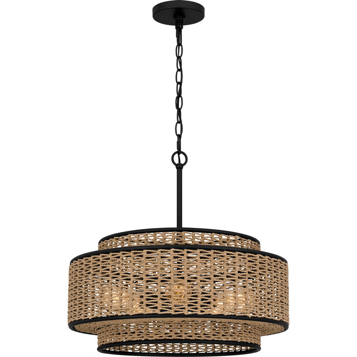Quoizel QP6161MBK Five Light Pendant, Matte Black