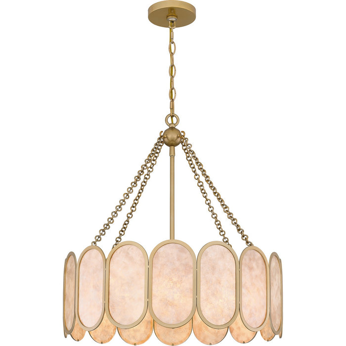 Quoizel QP6170LG Four Light Pendant, Light Gold