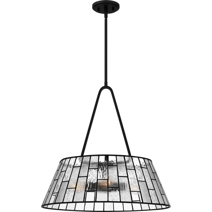 Quoizel QP6176MBK Four Light Pendant, Matte Black