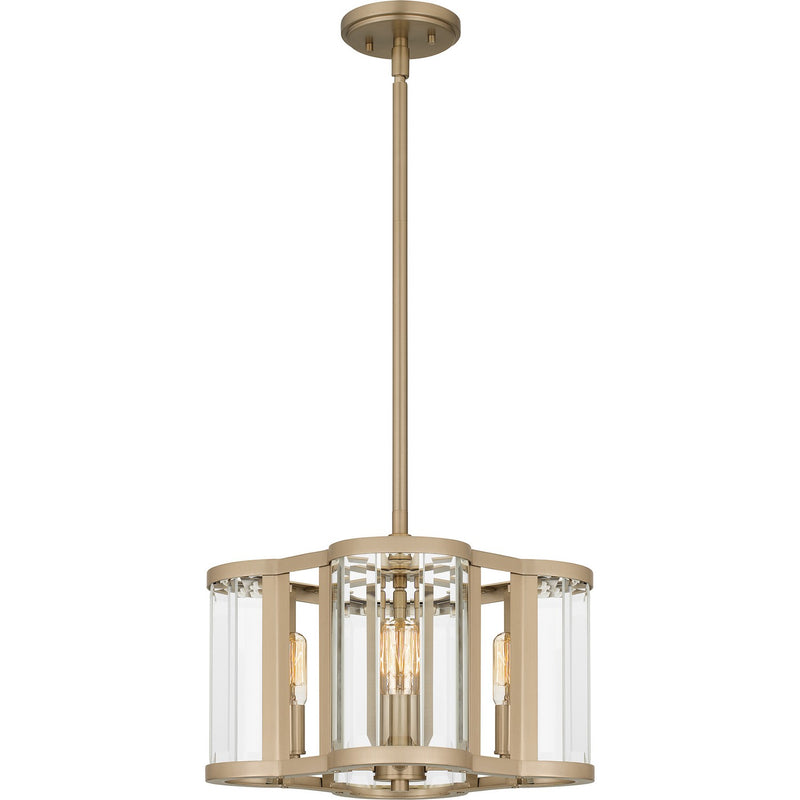 Quoizel QP6193BGD Four Light Pendant, Bronze Gold
