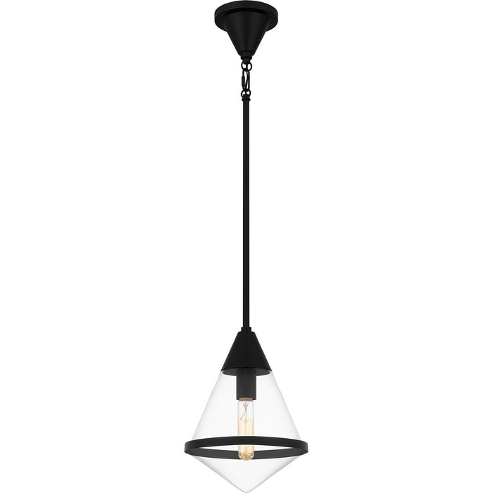 Quoizel QPP6160MBK One Light Mini Pendant, Matte Black