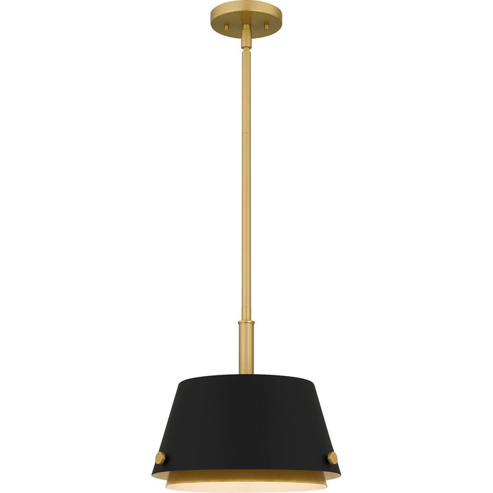 Quoizel QPP6163MBK One Light Pendant, Matte Black