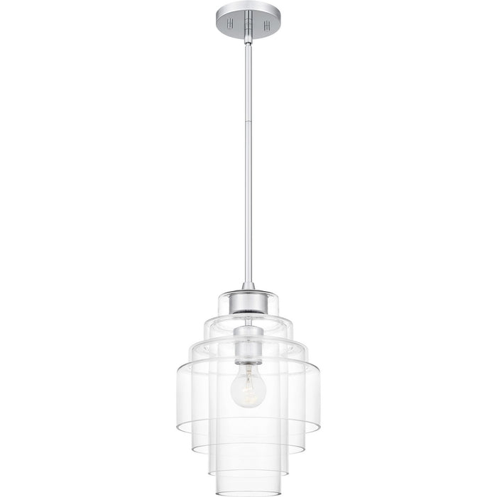 Quoizel QPP6186C One Light Pendant, Polished Chrome