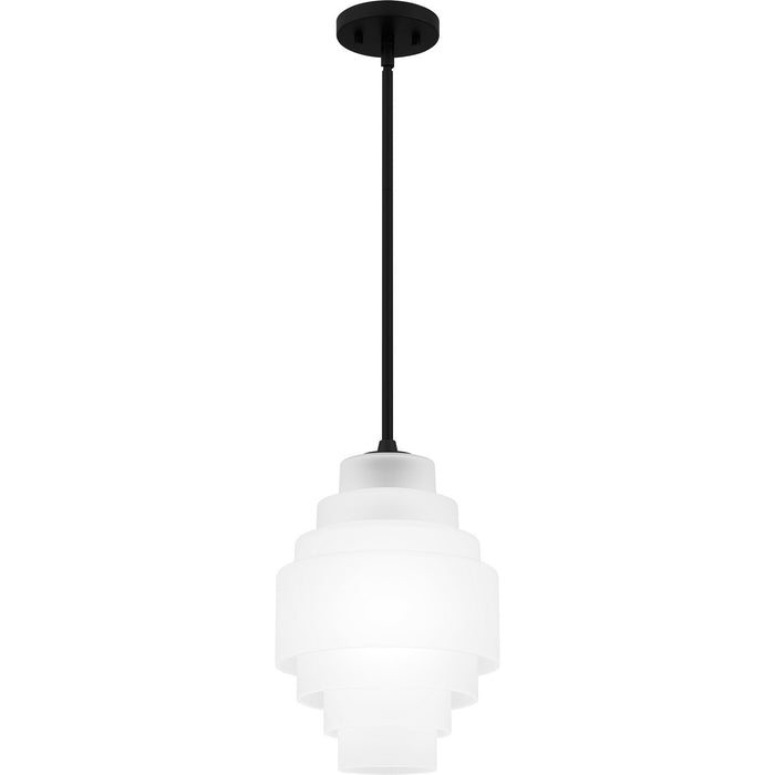 Quoizel QPP6186MBK One Light Pendant, Matte Black