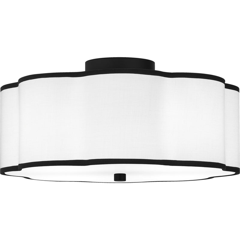 Quoizel QSF6179MBK Four Light Semi Flush Mount, Matte Black