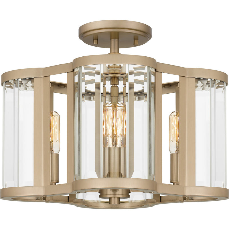 Quoizel QSF6193BGD Four Light Semi Flush Mount, Bronze Gold