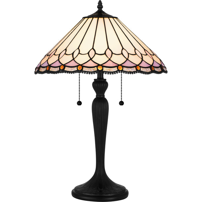 Quoizel TF6149MBK Two Light Table Lamp, Matte Black