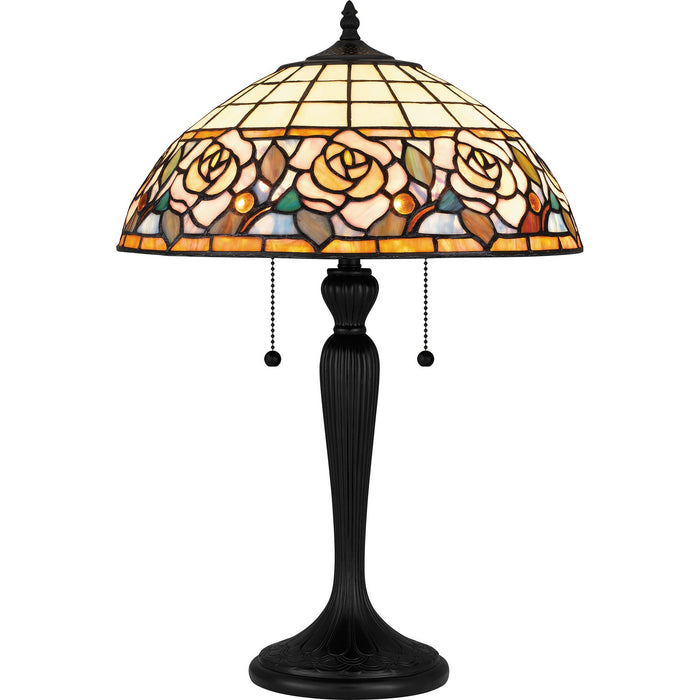 Quoizel TF6150MBK Two Light Table Lamp, Matte Black