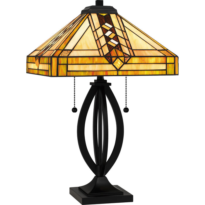 Quoizel TF6152MBK Two Light Table Lamp, Matte Black