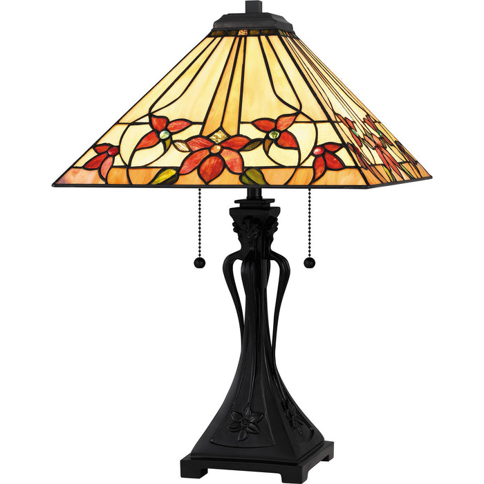 Quoizel TF6153MBK Two Light Table Lamp, Matte Black