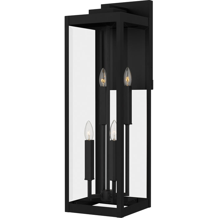 Quoizel WVR8209EK Four Light Outdoor Wall Mount, Earth Black