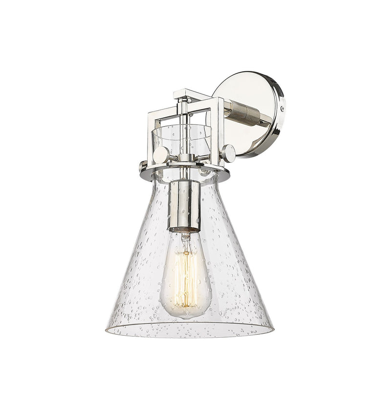 Innovations 411-1W-PN-G411-8SDY One Light Wall Sconce, Polished Nickel