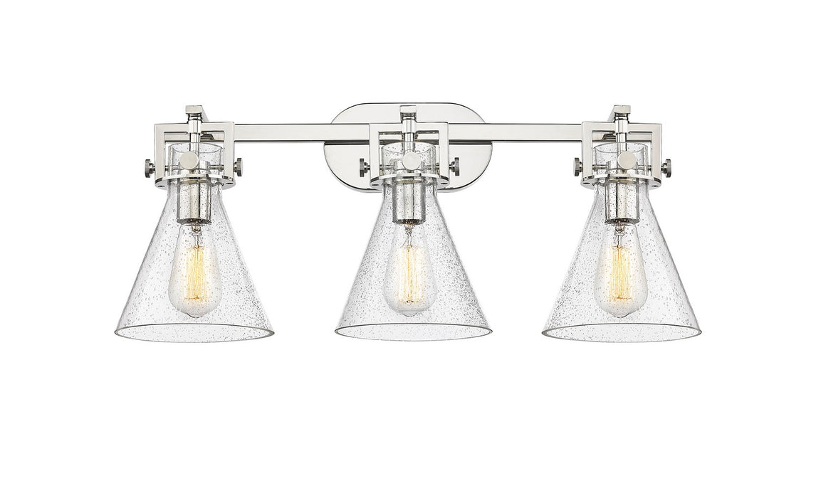 Innovations 411-3W-PN-G411-7SDY Three Light Bath Vanity, Polished Nickel