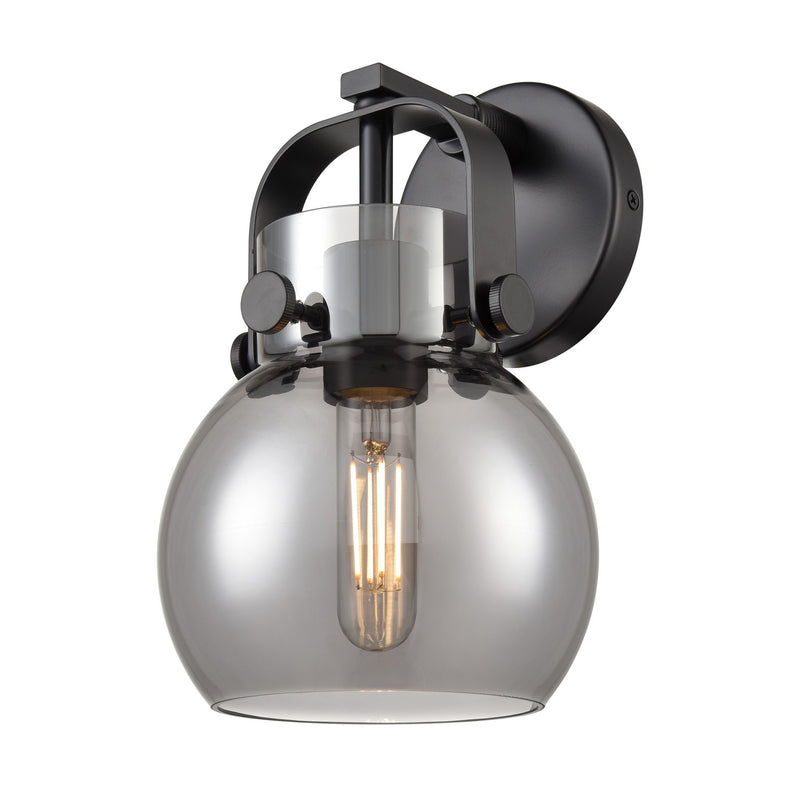 Innovations 423-1W-BK-G410-6SM LED Wall Sconce, Matte Black