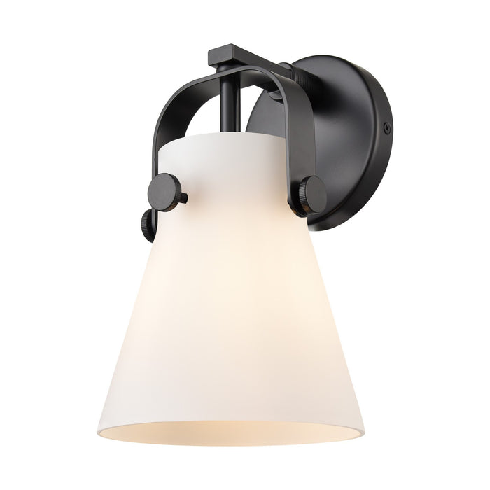 Innovations 423-1W-BK-G411-6WH LED Wall Sconce, Matte Black