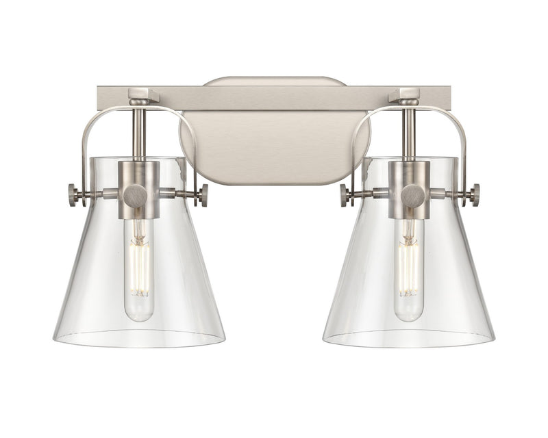Innovations 423-2W-SN-G411-6CL LED Bath Vanity, Satin Nickel