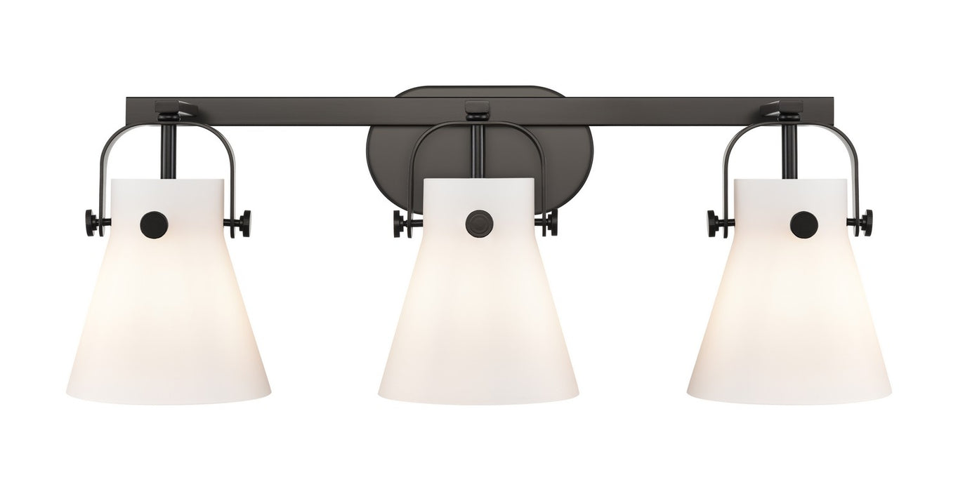 Innovations 423-3W-BK-G411-6WH LED Bath Vanity, Matte Black