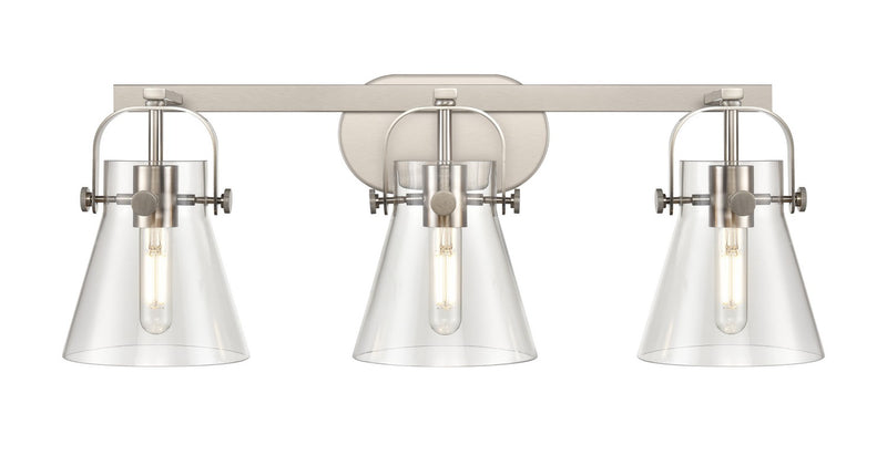 Innovations 423-3W-SN-G411-6CL LED Bath Vanity, Satin Nickel