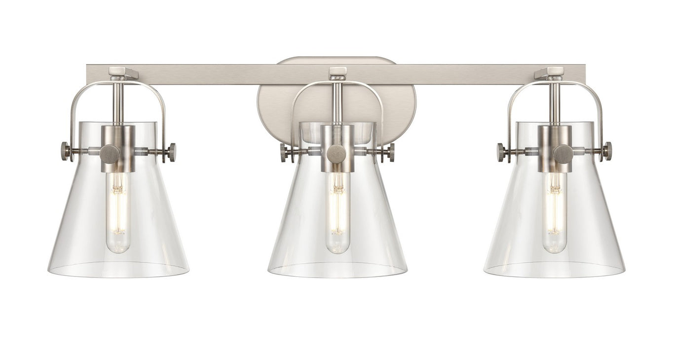 Innovations 423-3W-SN-G411-6CL LED Bath Vanity, Satin Nickel