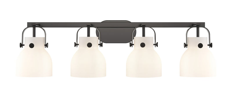 Innovations 423-4W-BK-G412-6WH LED Bath Vanity, Matte Black