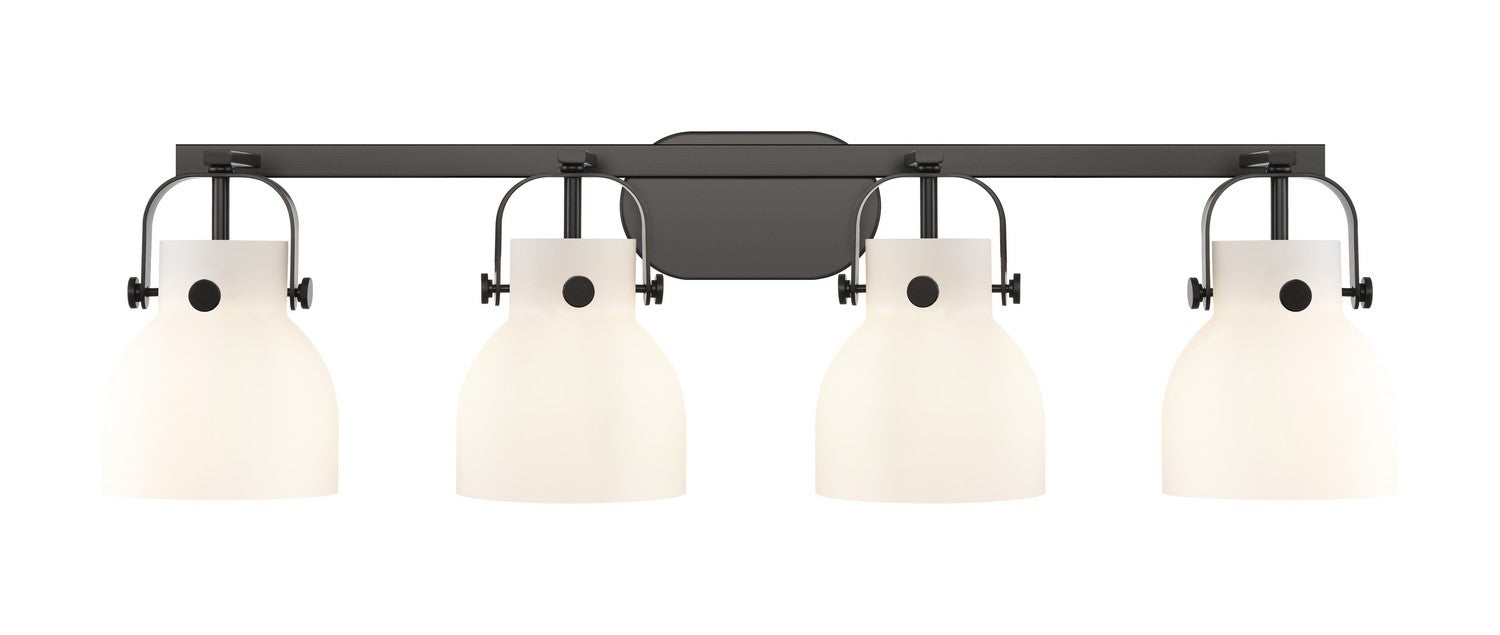 Innovations 423-4W-BK-G412-6WH LED Bath Vanity, Matte Black