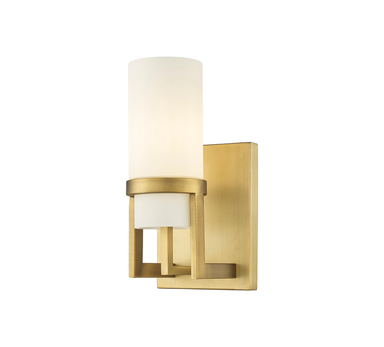 Innovations 426-1W-BB-G426-8WH LED Wall Sconce, Brushed Brass