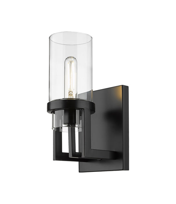 Innovations 426-1W-BK-G426-8CL LED Wall Sconce, Matte Black