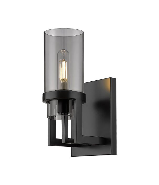 Innovations 426-1W-BK-G426-8SM LED Wall Sconce, Matte Black
