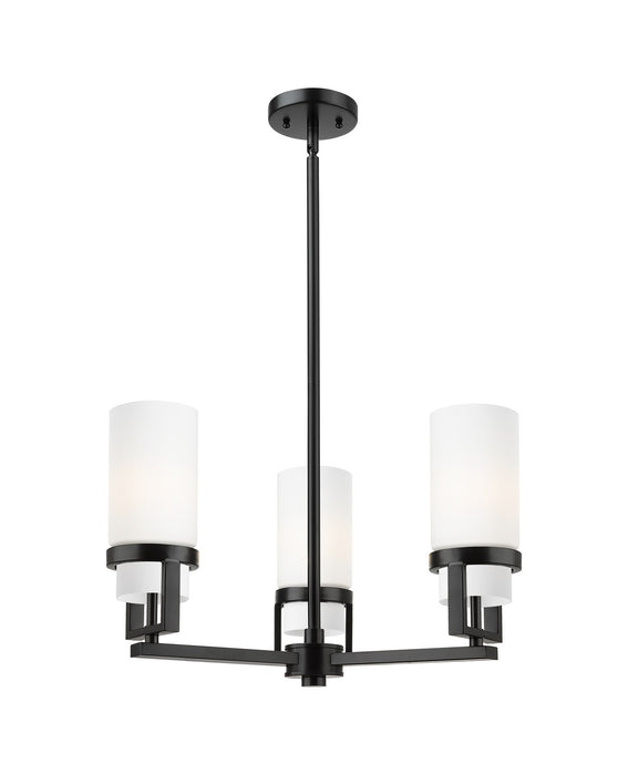 Innovations 426-3CR-BK-G426-8WH LED Pendant, Matte Black