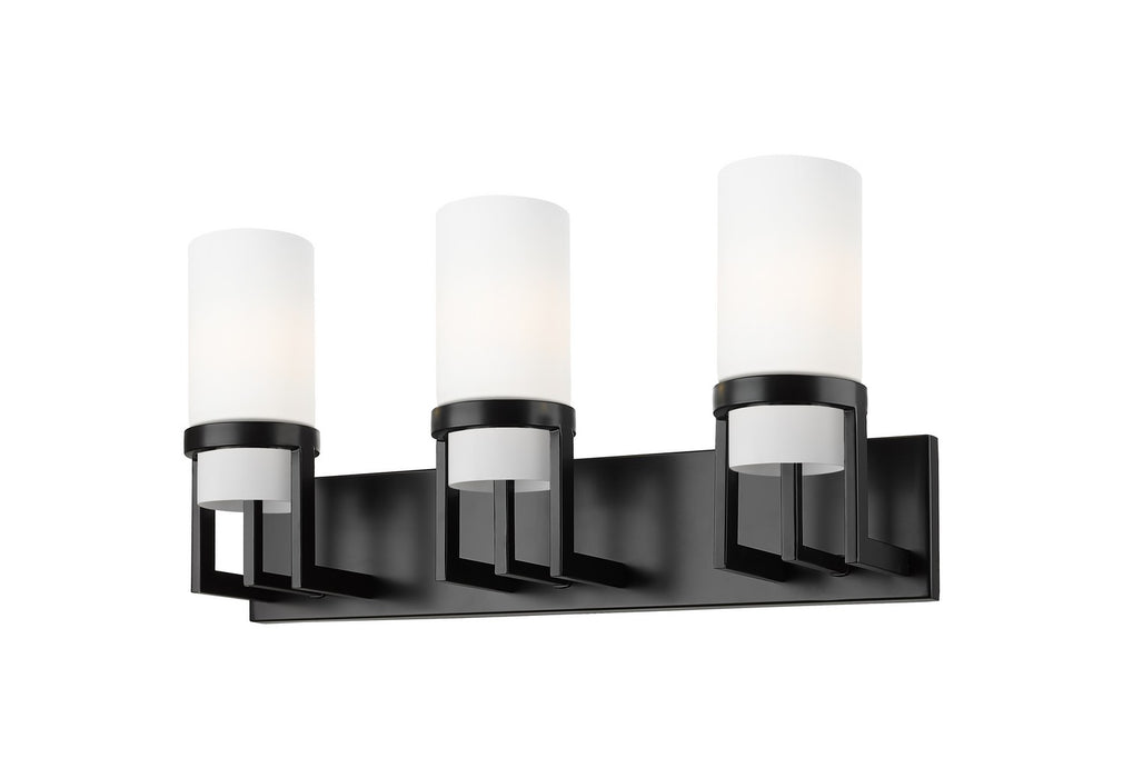 Innovations 426-3W-BK-G426-8WH LED Bath Vanity, Matte Black