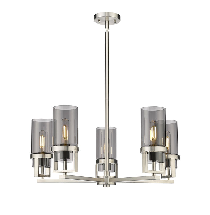 Innovations 426-5CR-SN-G426-8SM LED Chandelier, Satin Nickel